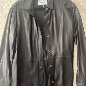 Frame NWOT leather shirt jacket
